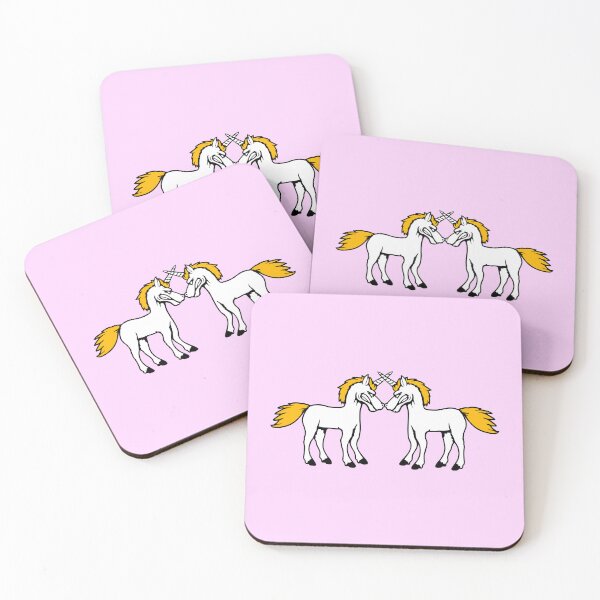 Item preview, 2 Unicorn Angry Bad Mad Enemies Attacking Teeth Grinding Fight designed and sold by shirt-o-mat.