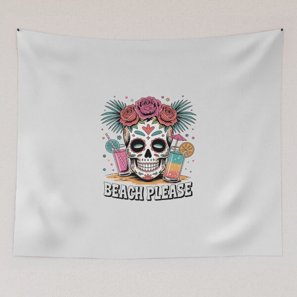 Item preview, Beach Please - Funny Skeleton Summer Vacation Shirt designed and sold by Tmino-design.