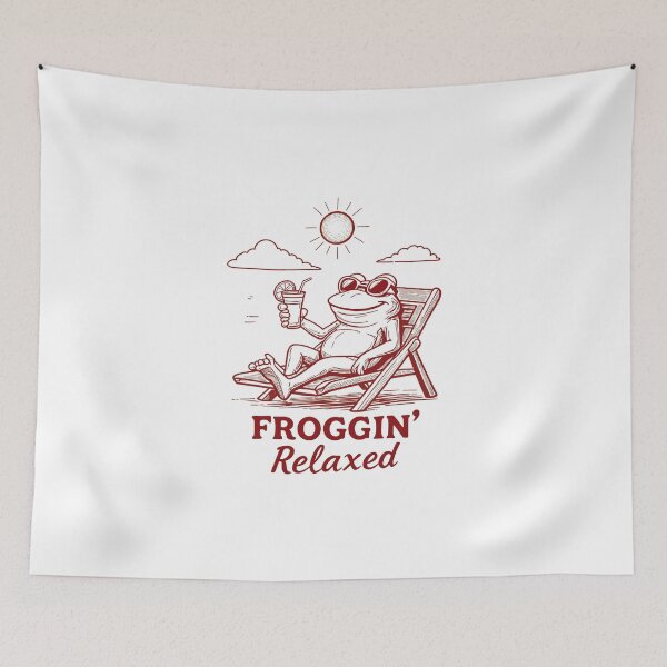 Item preview, Froggin Relaxed Chill Frog Minimal Sketch designed and sold by Tigerr3g.