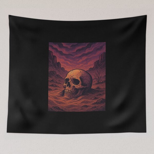 Item preview, Desert Skull Mirage – Psychedelic Rock Vibes in the Dunes designed and sold by love3617.