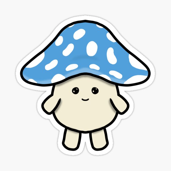 Item preview, Cute Lil Mushroom - Blue  designed and sold by CrimsonAdri.