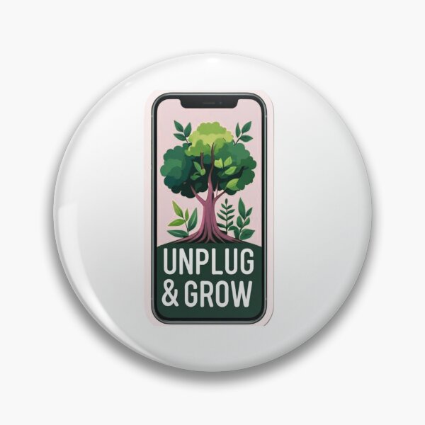 Item preview, Unplug & Grow – Nature Inside Your Phone Sticker designed and sold by ANIMESTORE777.