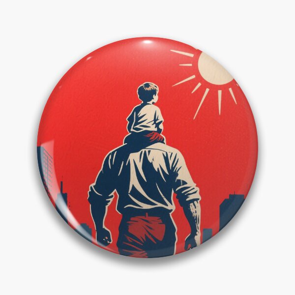 Item preview, Father and Child Retro Hope Style Art – Emotional Vintage Illustration designed and sold by HoopeStylee.
