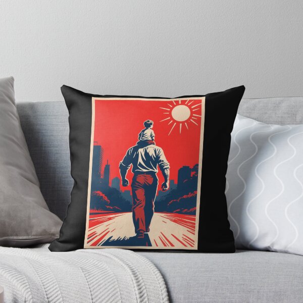 Item preview, Father and Child Retro Hope Style Art – Emotional Vintage Illustration designed and sold by HoopeStylee.