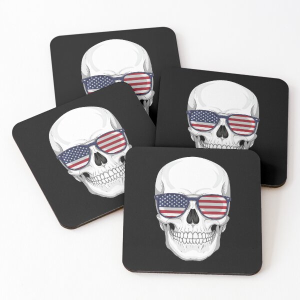 Item preview, Patriotic 4th of July Skull designed and sold by TheSkullRoom.
