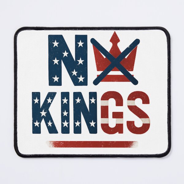 Item preview, No Kings – Patriotic American Protest Design, Anti-Monarchy Democracy Freedom Tee Shirt, USA Flag Stars & Stripes Art for Independence designed and sold by Motifai.