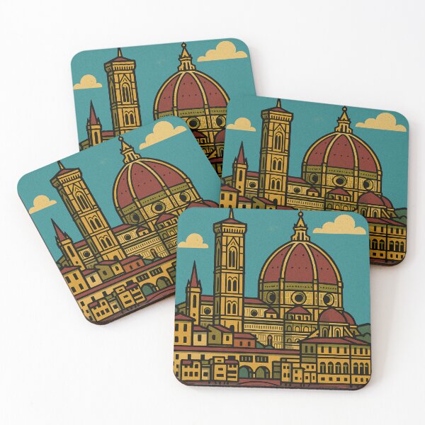 Item preview, Digital Retro Pop Art Poster of Florence | Vintage Italy Travel Wall Art | Colorful Duomo & Cityscape Illustration | Modern Italian Landmark Print | Florence Tourist designed and sold by PaintedPixels01.