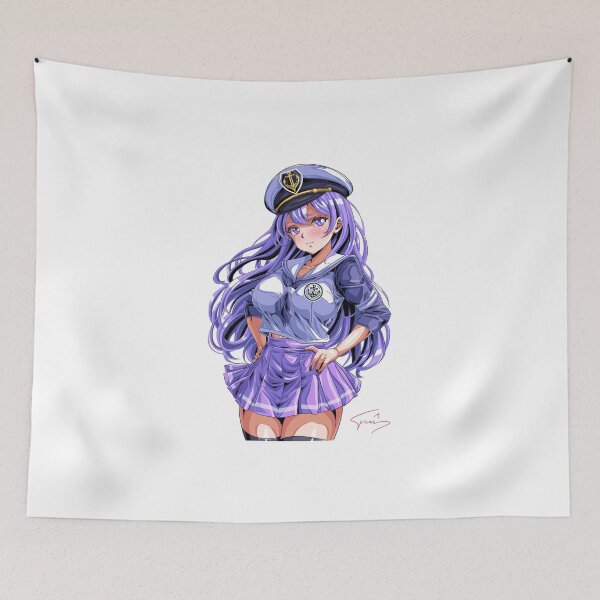 Item preview, Sexy Anime Waifu Captain – Mini Skirt & Confident Pose designed and sold by AirForceTuan.