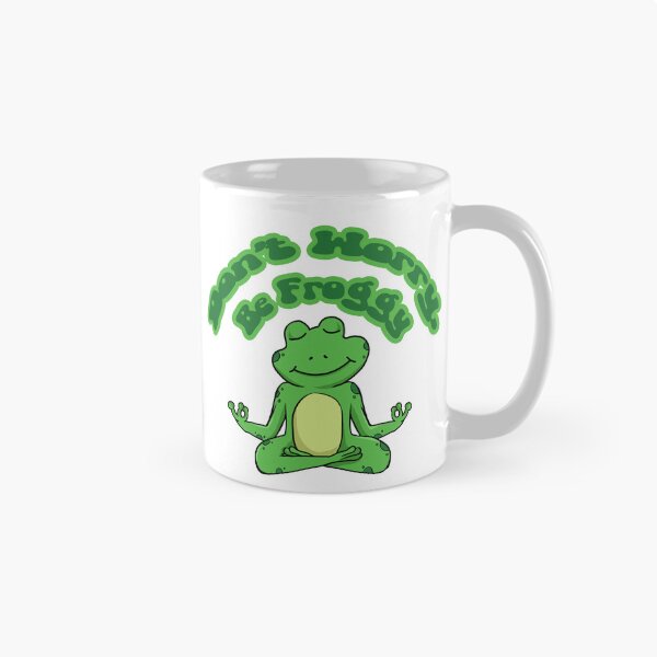 Item preview, Don't Worry Be Froggy – Cute Yoga Frog Design designed and sold by EmeraldeaArt.