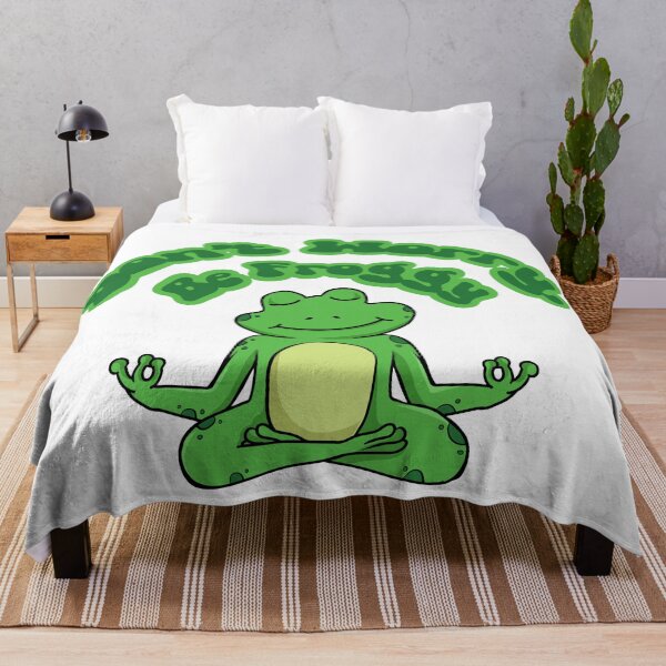 Item preview, Don't Worry Be Froggy – Cute Yoga Frog Design designed and sold by EmeraldeaArt.