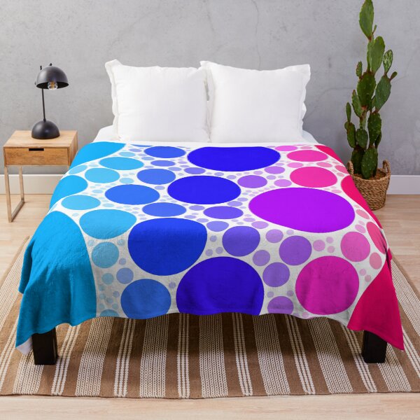 Artikelvorschau, Blau bis Rot Bubble Polka Dots Abstraktes Muster entworfen und verkauft von patternsoup.
