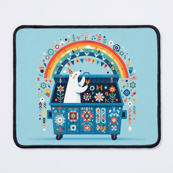 Item preview, Polar Bear Dumpster Party - Scandinavian Folk Art by heidiannemorris © designed and sold by FOLK ART FUSION by heidiannemorris.