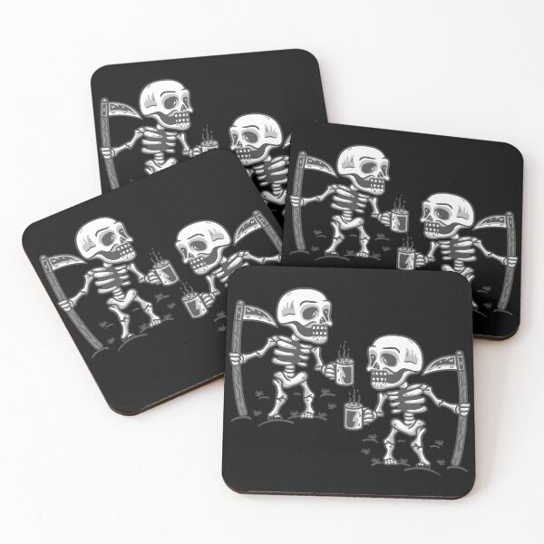Item preview, halloween scary grim reaper skeleton coffee  designed and sold by Gossip Rag.