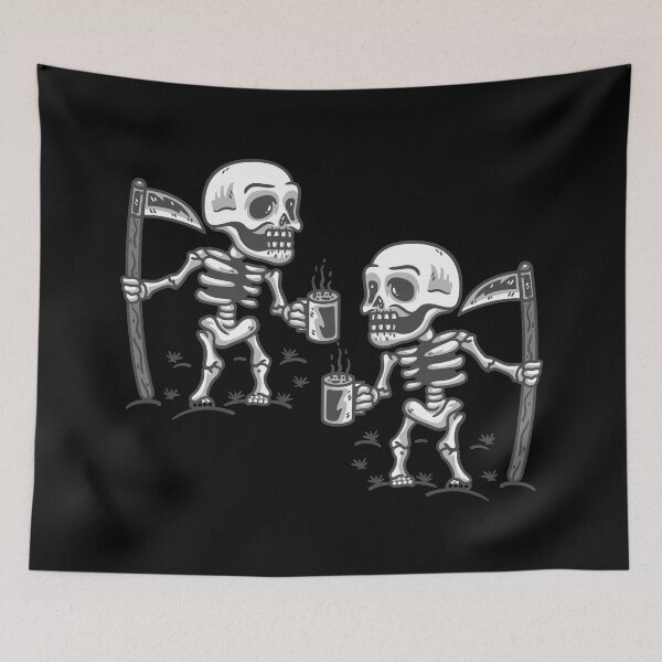 Item preview, halloween scary grim reaper skeleton coffee  designed and sold by Gossip Rag.