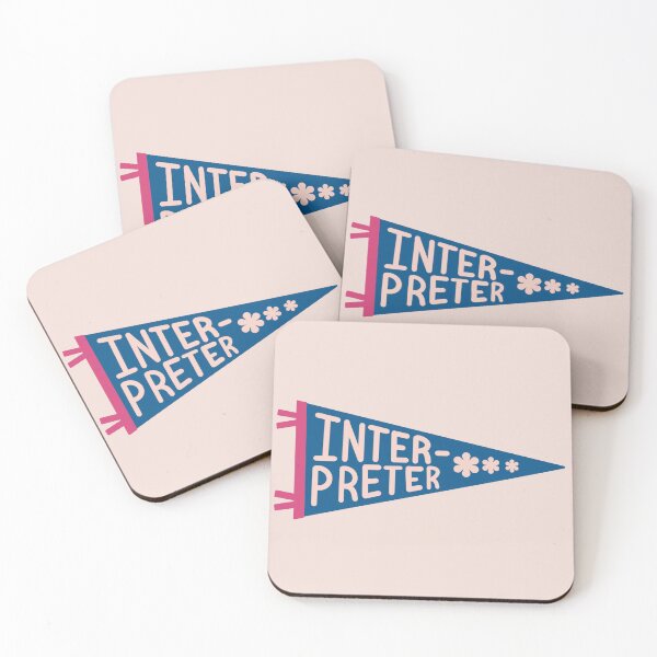 Item preview, Interpreter Translator Language Pennant Flag Trendy Preppy Eclectic designed and sold by libscreates.