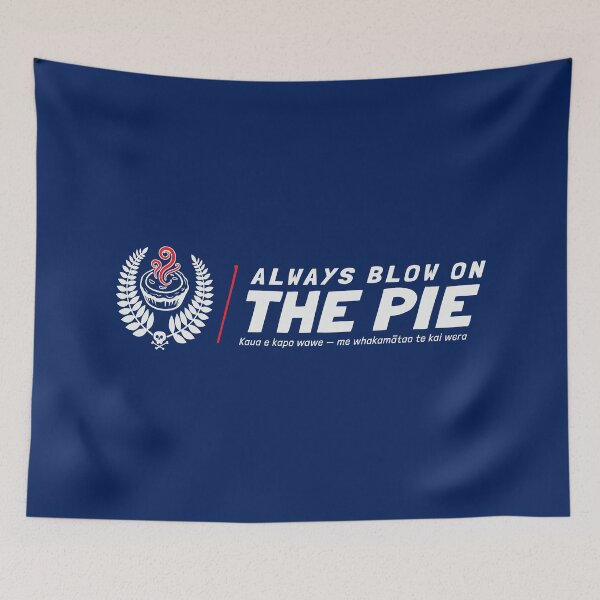Item preview, Always Blow on the Pie – NZ Satire designed and sold by grimpicture.