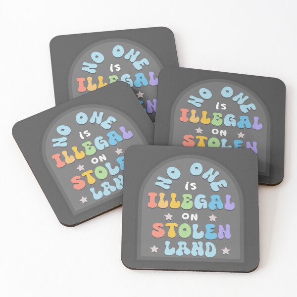 Item preview, No One Is Illegal on Stolen Land Immigration Abolish ICE designed and sold by libscreates.