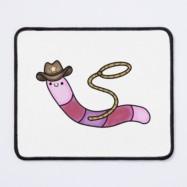 Item preview, Worm Cowboy Cute Bug Western Cartoon Animal designed and sold by libscreates.
