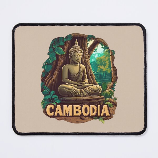 Item preview, Cambodia – Buddha & Jungle Temple Serenity designed and sold by Myra365Art.