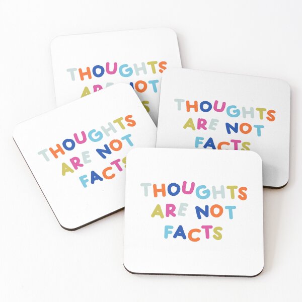 Item preview, Thoughts Are Not Facts Mental Health Anxiety Awareness Quote designed and sold by libscreates.