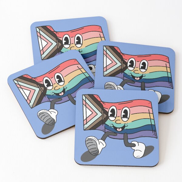 Item preview, Progress Pride Flag Vintage Cartoon Character Queer LGBTQIA+  designed and sold by libscreates.