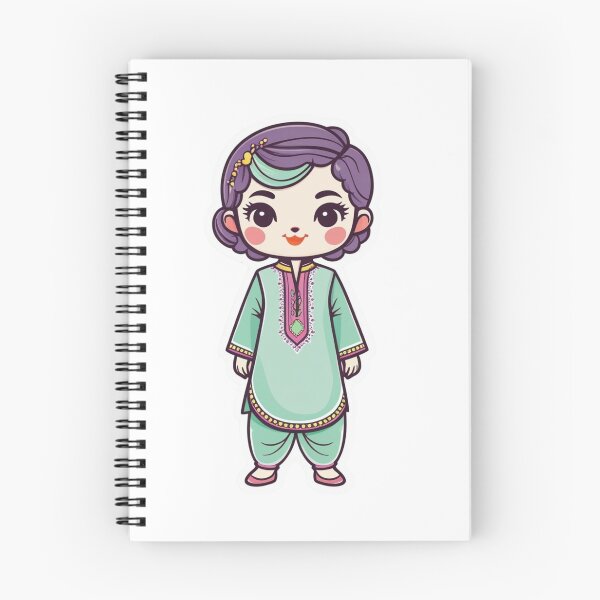 Item preview, Modern Desi Cutie in Traditional Dress sticker designed and sold by HusnMir.