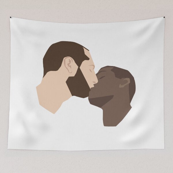 Item preview, Gay Kiss in Black and White designed and sold by Adam Hypki Design.