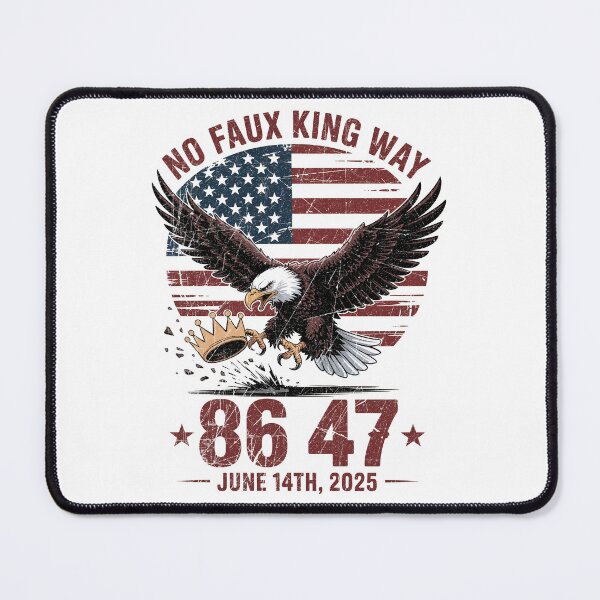 Item preview, No Faux King Way - Funny Patriotic Protest Bald Eagle designed and sold by G350.