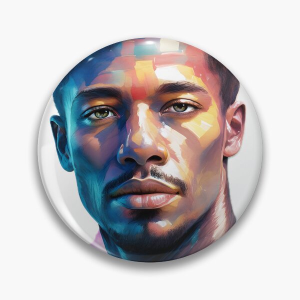 Item preview, A striking portrait of a young man with dark, textured hair and an intense gaze, rendered with bold, vibrant watercolor splashes, conveying a powerful and artistic energy designed and sold by homydesign.