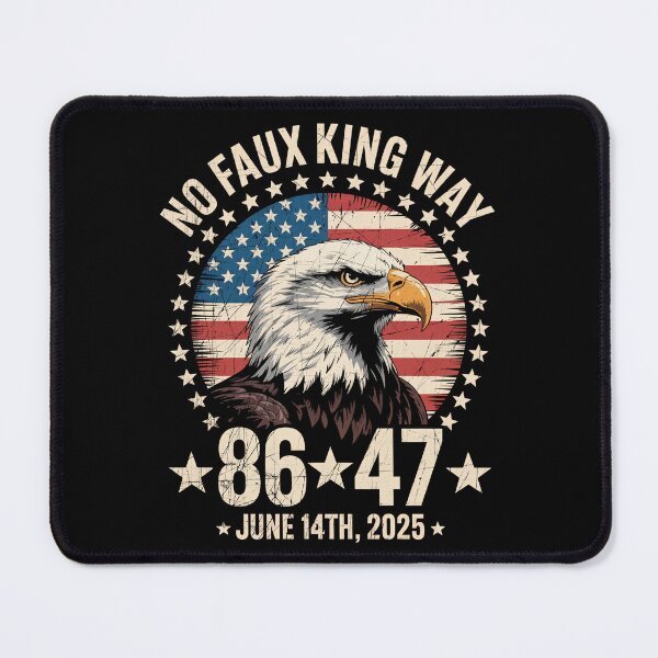Item preview, No Faux King Way - Funny Patriotic Protest Bald Eagle designed and sold by G350.