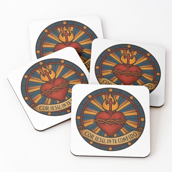 Item preview, Cor Iesu – Stained-Glass Sacred Heart designed and sold by ApologeticaCatolica.org.