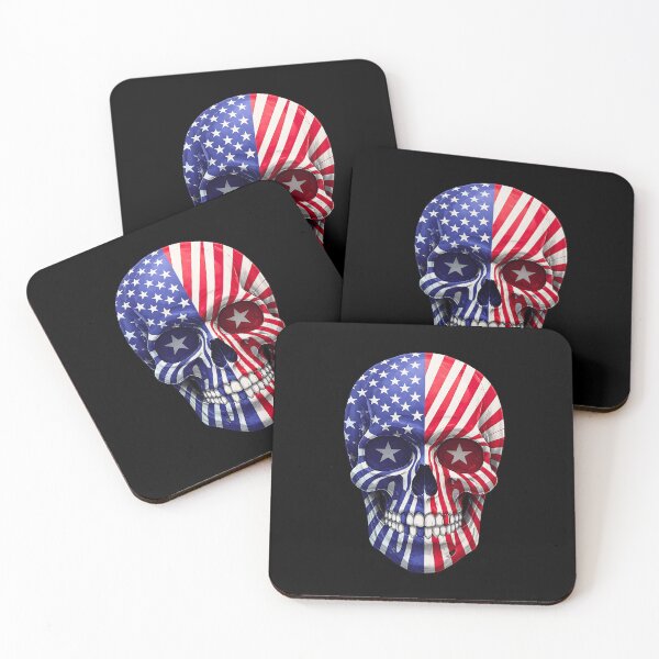 Item preview, American patriotic skull art designed and sold by TheSkullRoom.