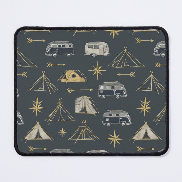 Item preview, Elegant Camping Tents Compass Campervans Seamless Pattern designed and sold by Junkie-Worx.