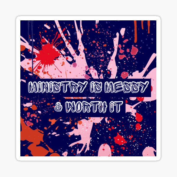 Item preview, Ministry is Messy - Blue Graffiti designed and sold by Adventures Amidst Chaos.