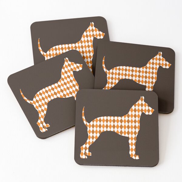 Item preview, Orange Harlequin Great Dane Silhouette designed and sold by Deborah Camp.