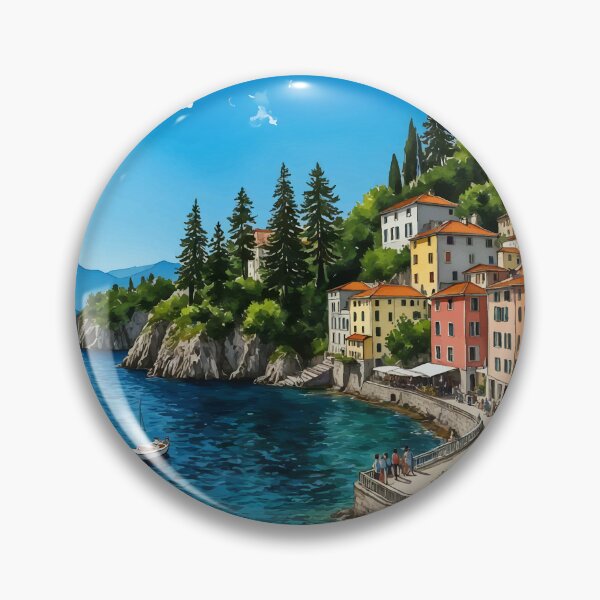 Item preview, Lake Como Italy Watercolor designed and sold by Magnolia Valley Art.