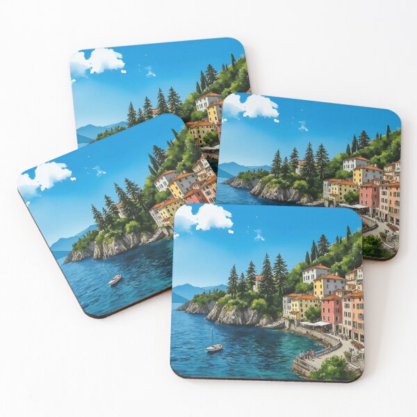Artikelvorschau, Comer See Italien Aquarell entworfen und verkauft von Magnolia Valley Art.