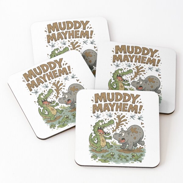 Item preview, Muddy Mayhem: Crocodile vs Hippo Splashdown designed and sold by WildlifeInc.