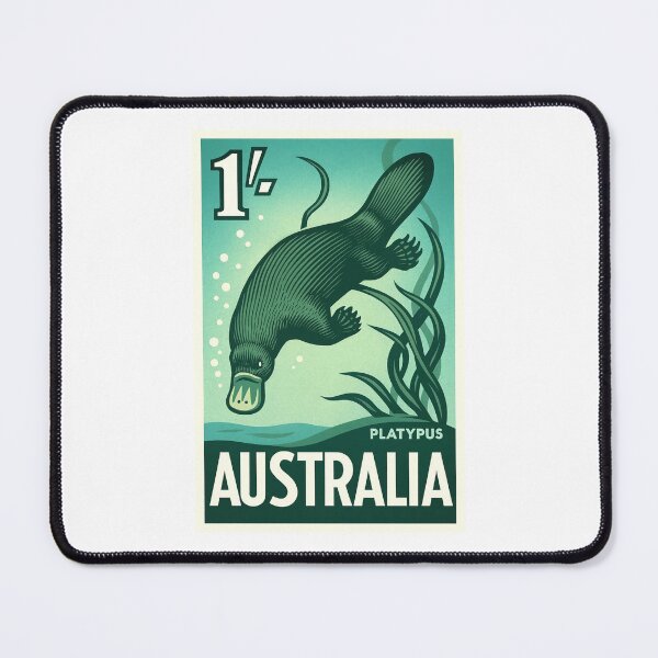 Item preview, Australia Platypus Stylized Postage Stamp designed and sold by retrographics.