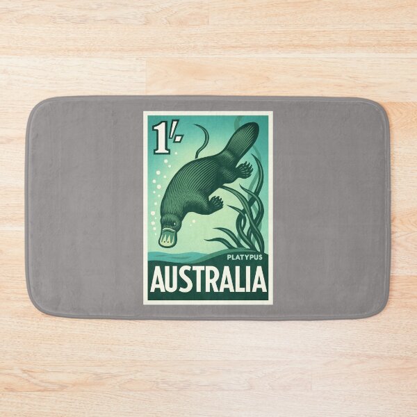 Item preview, Australia Platypus Stylized Postage Stamp designed and sold by retrographics.