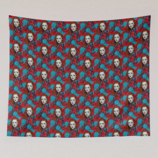 Item preview, Blue and red Blood kimono girl designed and sold by Poppy Inc.