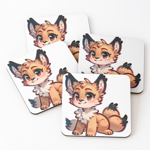 Item preview, Adorable Fox Chibi with Fluffy Tails – Kawaii Forest Creature Art designed and sold by veinmerch.