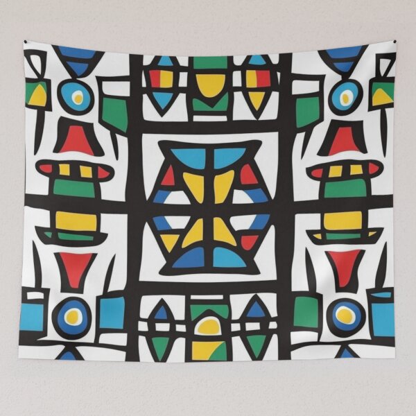 Item preview, African Ndebele Geometric Pattern designed and sold by Myra365Art.