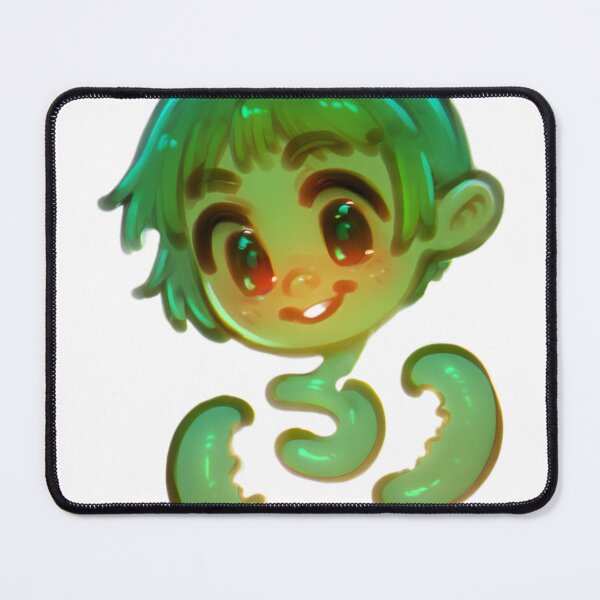 Item preview, Slime Boy Chibi with Tentacles – Glossy Green Fantasy Creature Art designed and sold by veinmerch.