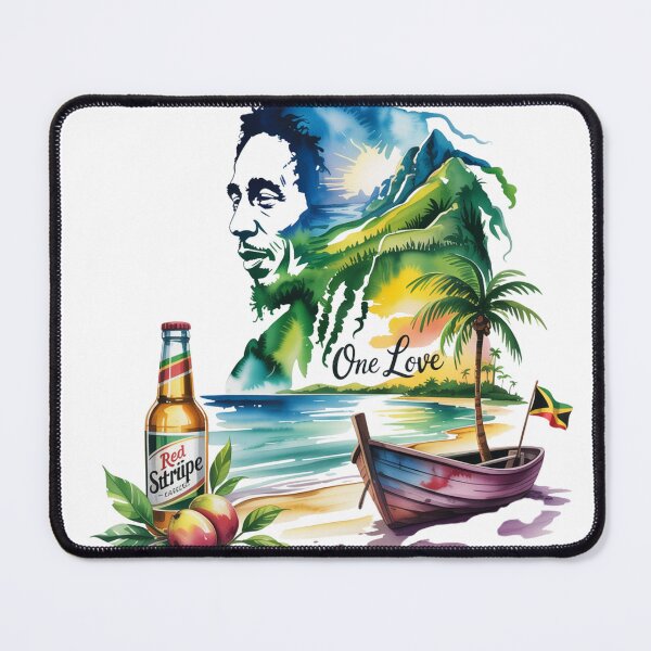 Item preview, One Love Jamaica Tropical Island VIbes designed and sold by WhalesongRetail.