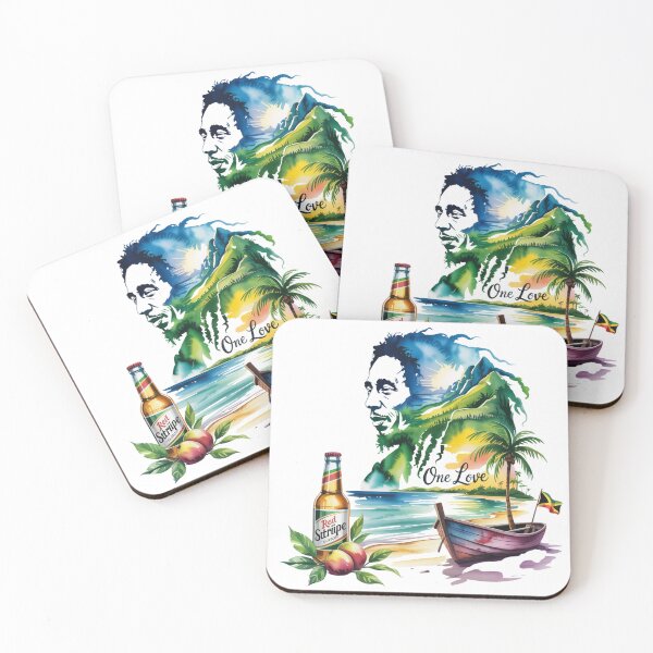 Item preview, One Love Jamaica Tropical Island VIbes designed and sold by WhalesongRetail.