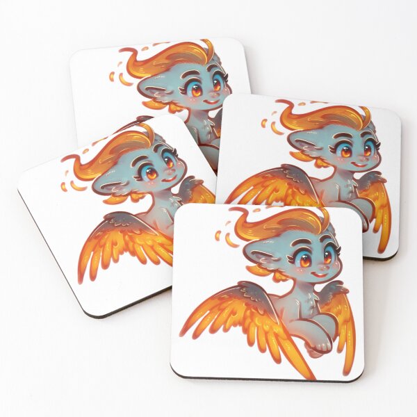 Item preview, Fiery Winged Chibi Creature – Cute Flame Elemental Fantasy Art designed and sold by veinmerch.