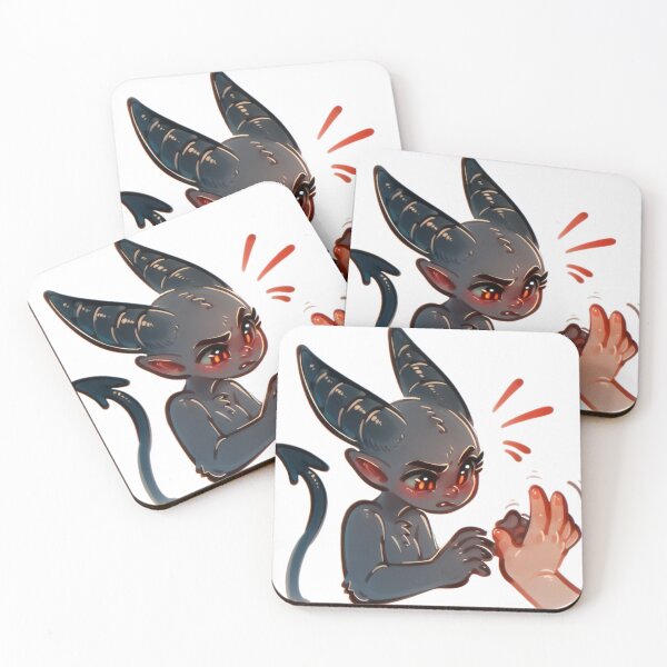 Item preview, Chibi Demon with Concerned Expression – Cute Emotional Fantasy Art designed and sold by veinmerch.