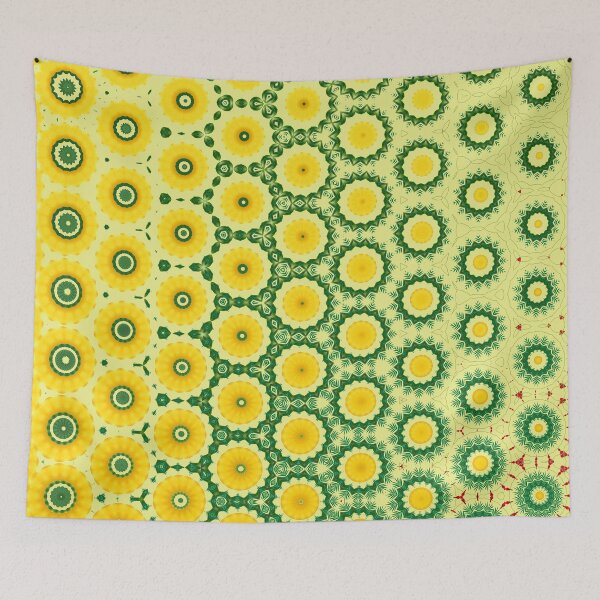 Item preview, Lemon Yellow and Green Circle Pattern designed and sold by DaisyDivine.