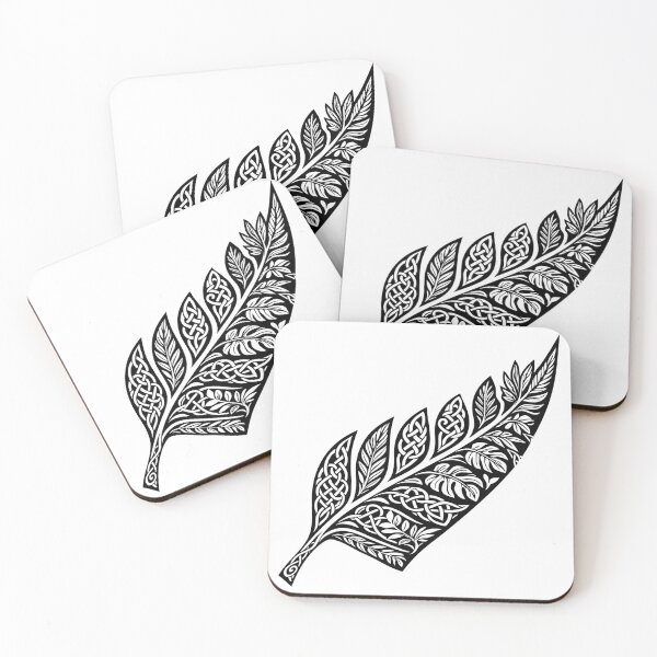 Item preview, New Zealand Silver Fern Celtic Emblem Kiwi Tattoo Wall Art designed and sold by D4mon.